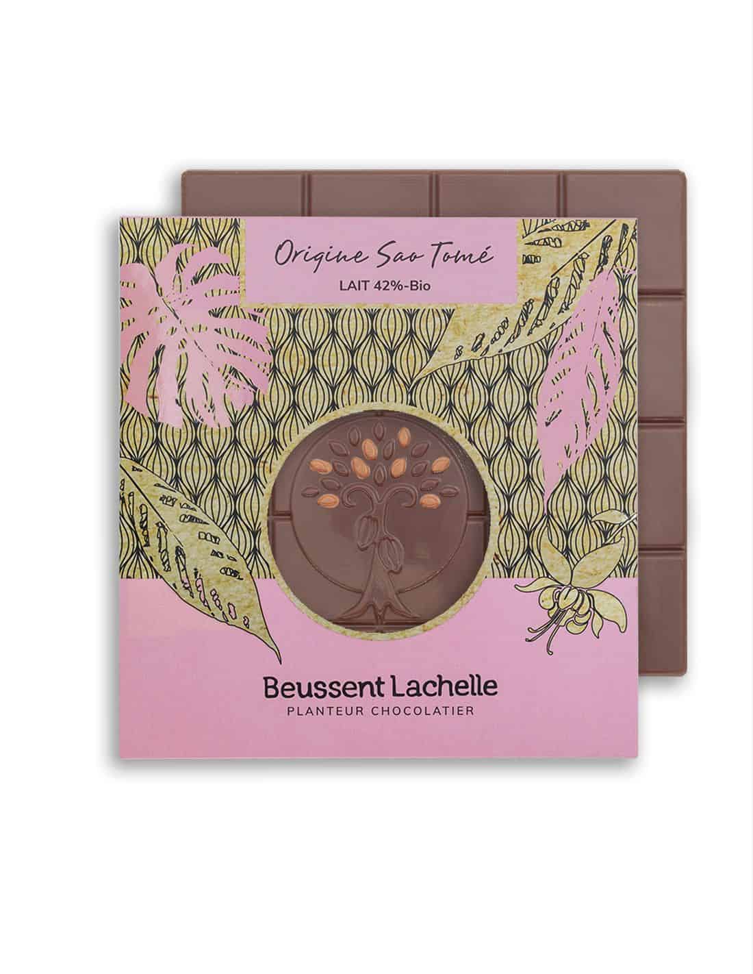 Sao Tomé lait 42 % - Chocolat Beussent Lachelle Sao Tomé lait 42 % - Chocolat Beussent Lachelle