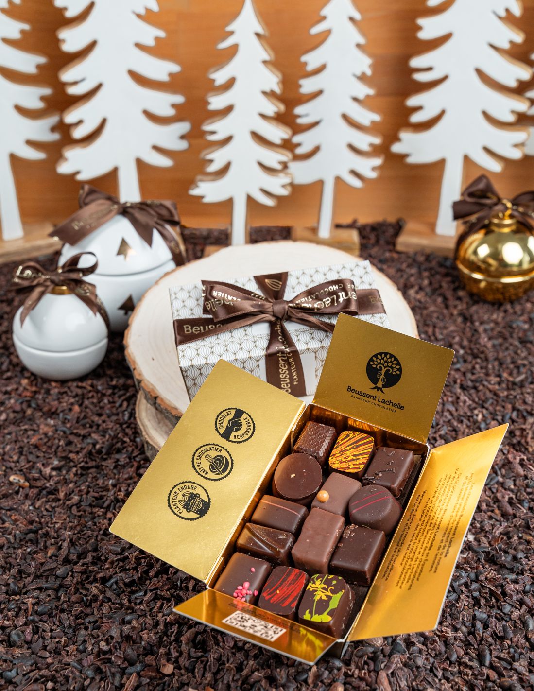 Ganache Noël 250 g - Chocolat Beussent Lachelle Ganache Noël 250 g - Chocolat Beussent Lachelle