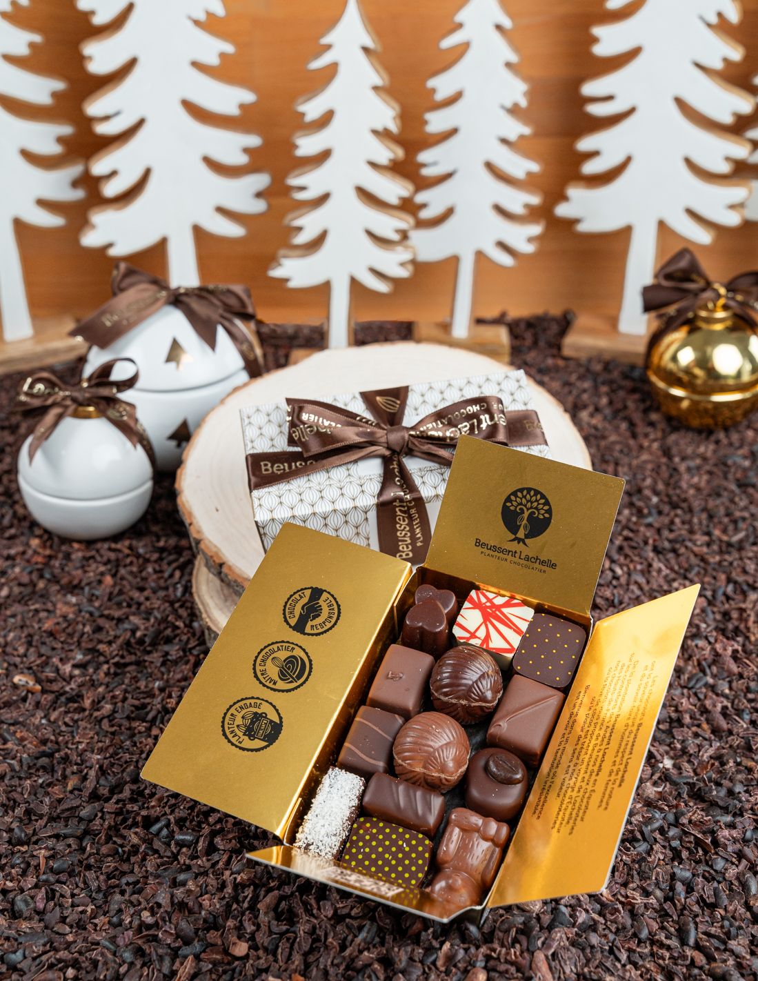 Praliné Noël 250 g - Chocolat Beussent Lachelle Praliné Noël 250 g - Chocolat Beussent Lachelle
