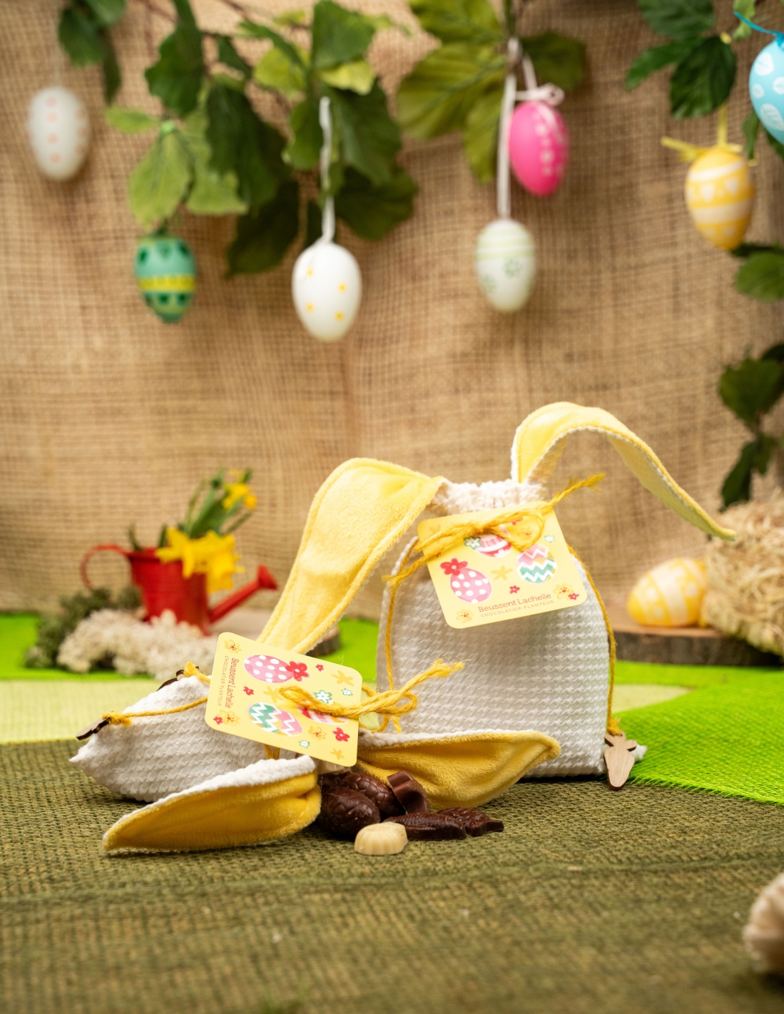 Pochon de Pâques garni - 100 g - Chocolat Beussent Lachelle