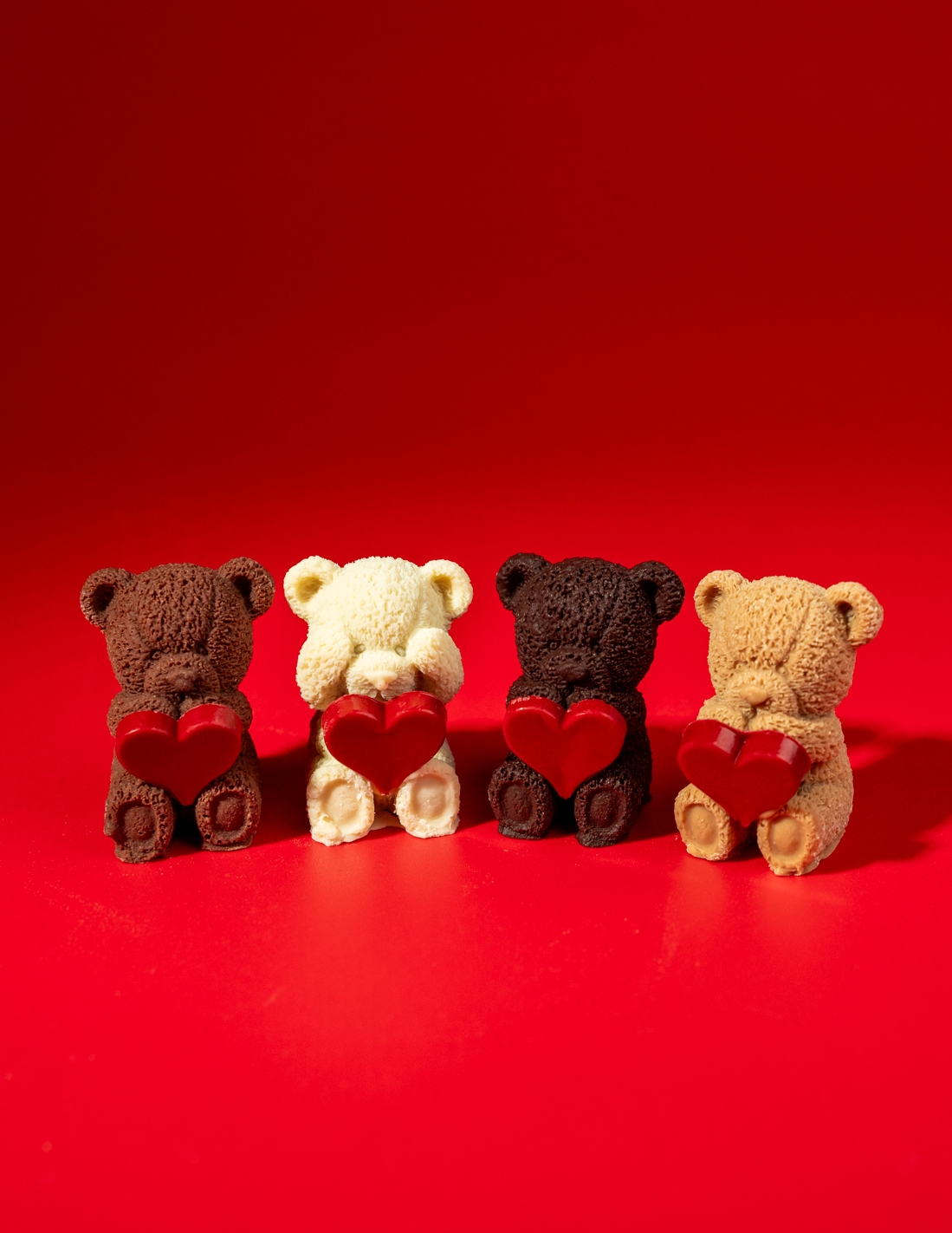 Bag of 4 teddy bears